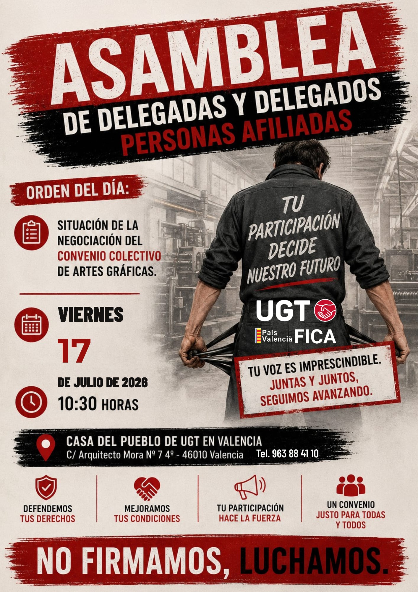 ASAMBLEA - SITUACIÓN DE LA NEGOCIACIÓN DEL CONVENIO COLECTIVO DE ARTES GRÁFICAS.
